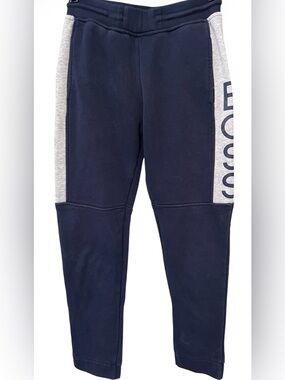 BOSS Boys Slim Fit Jogger Pants – Navy Blue – 10–12Y